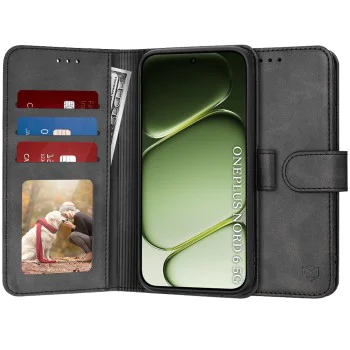Калъф за OnePlus Nord 6 - Diary Book - Techsuit - Черен
