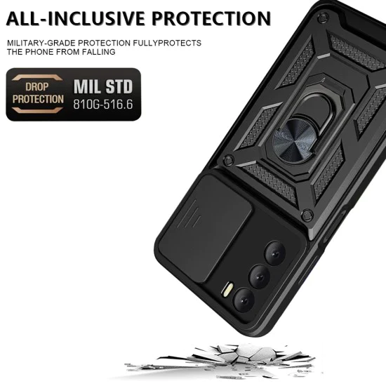 Калъф за Oppo A16 / A16s / A54s - CamShield Series - черен