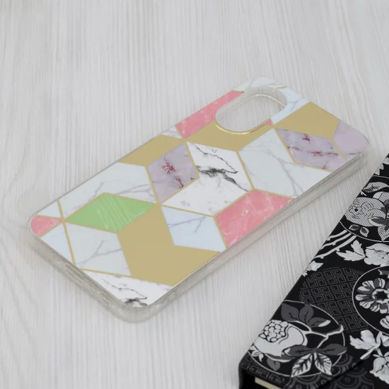 Калъф за Oppo A17 - серия Marble - Purple Hex