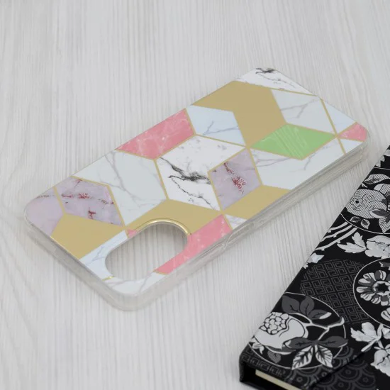 Калъф за Oppo A17 - серия Marble - Purple Hex