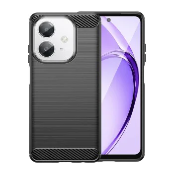 Калъф за Oppo A40 4G / A60 5G - Carbon Silicone - Черен