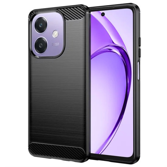 Калъф за Oppo A40 4G / A60 5G - Carbon Silicone - Черен