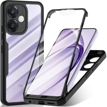 Калъф за Oppo A40 4G / A60 5G + Протектор - ColorVerse 360 ​​Series - черен