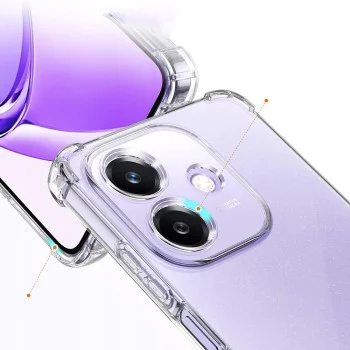 Калъф за Oppo A40 4G - Удароустойчив Clear Clear Silicone - Clear