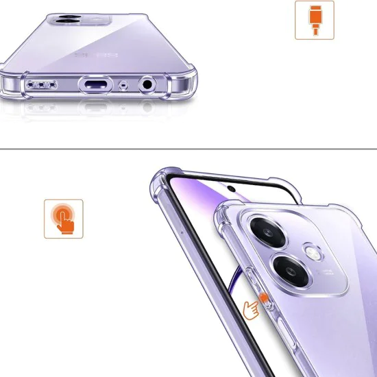 Калъф за Oppo A40 4G - Удароустойчив Clear Clear Silicone - Clear