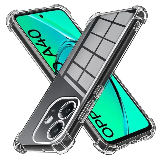 Калъф за Oppo A40 4G - Удароустойчив Clear Clear Silicone - Clear