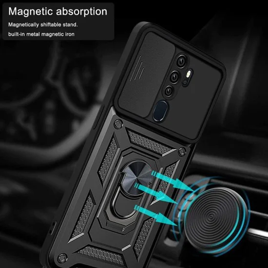 Калъф за Oppo A5 4G / A5 5G - Techsuit - серия CamShield - Черен