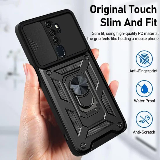 Калъф за Oppo A5 4G / A5 5G - Techsuit - серия CamShield - Черен