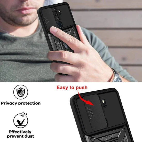Калъф за Oppo A5 4G / A5 5G - Techsuit - серия CamShield - Черен
