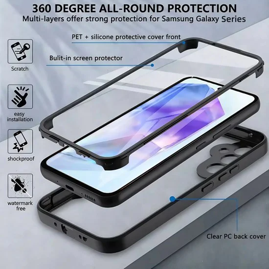 Калъф за Oppo A5 Pro 4G / A5 Pro 5G - Techsuit - ColorVerse 360 ​​Series + Протектор за екран - Черен