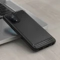 Калъф за Oppo A54 5G / A74 5G / OnePlus Nord N200 5G - Carbon Silicone - Черен