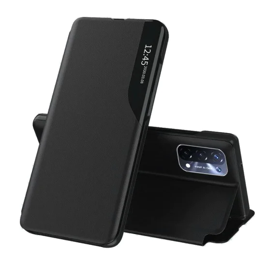 Калъф за Oppo A54 5G / A74 5G / OnePlus Nord N200 5G - eFold Series - Черен