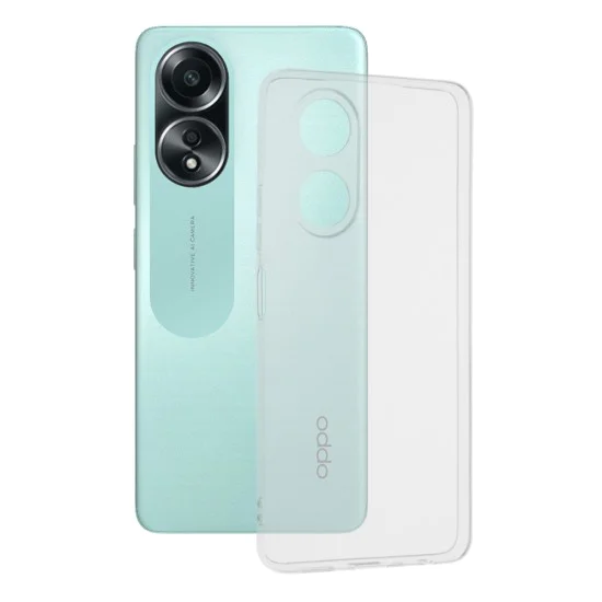 Калъф за Oppo A58 4G - Прозрачен силикон - Прозрачен