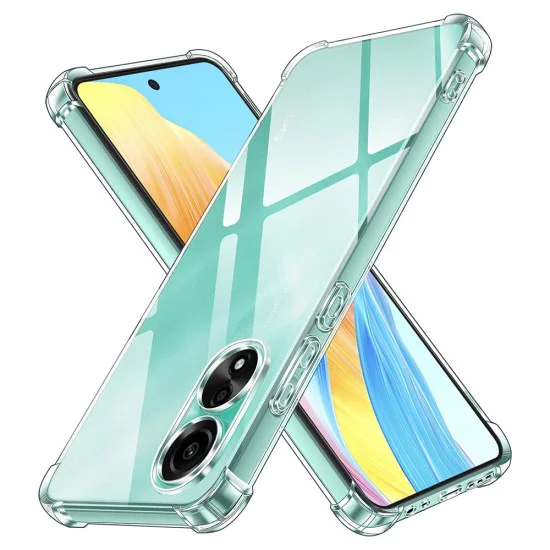 Калъф за Oppo A58 4G - Удароустойчив Прозрачен Силиконов - Прозрачен