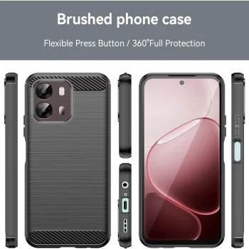Калъф за Oppo A6 4G / A6x 4G / 5G / A6k 4G - Carbon Silicone - Techsuit - Син