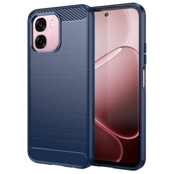 Калъф за Oppo A6 4G / A6x 4G / 5G / A6k 4G - Carbon Silicone - Techsuit - Син