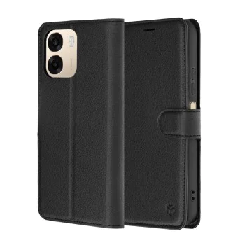 Калъф за Oppo A6 4G / A6x 4G / 5G / A6k 4G - Leather Folio - Techsuit - Черен