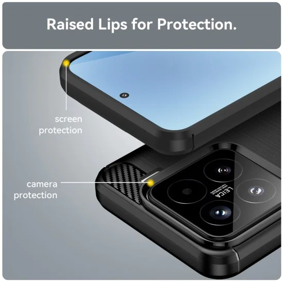 Калъф – Oppo A6 Pro 4G / 5G – Techsuit Carbon Silicone – Черен