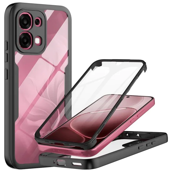Калъф за Oppo A6 Pro 4G / 5G - Techsuit ColorVerse 360 Series + Протектор - Черен