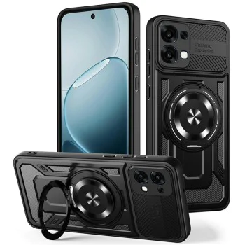 Калъф за Oppo A6 Pro 4G / 5G - Techsuit RuggedCam - Черен