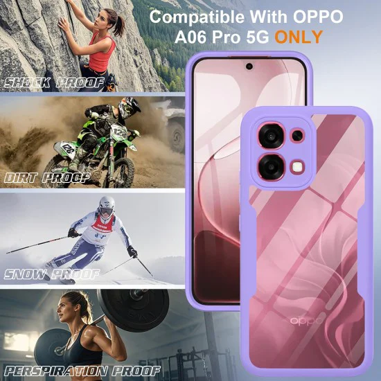 Калъф за Oppo A6 Pro 4G / A6 Pro 5G - ColorVerse 360 Series + протектор - Techsuit - Лилав
