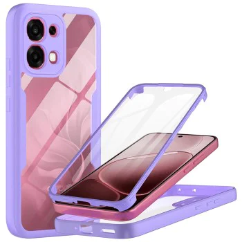 Калъф за Oppo A6 Pro 4G / A6 Pro 5G - ColorVerse 360 Series + протектор - Techsuit - Лилав