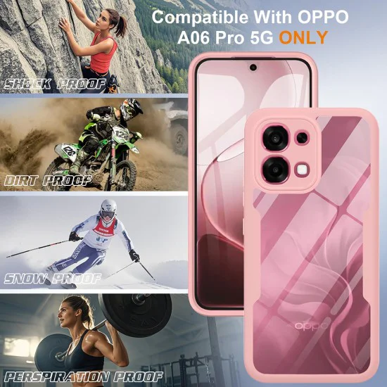 Калъф за Oppo A6 Pro 4G / A6 Pro 5G - ColorVerse 360 Series + протектор - Techsuit - Розов