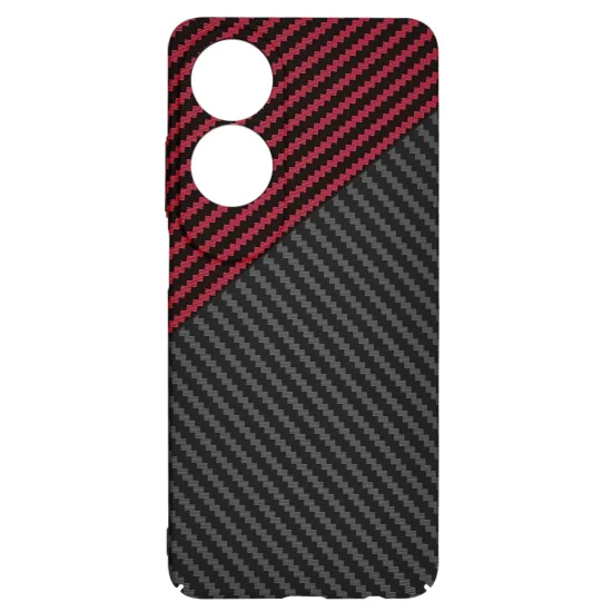 Калъф за Oppo A60 4G - Carbonite FiberShell - Red Vortex