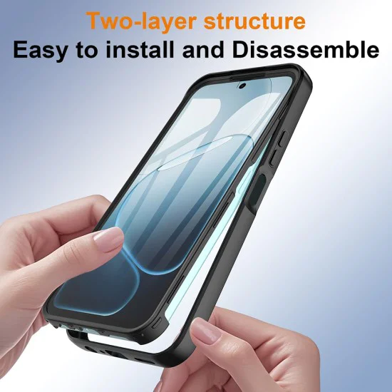 Калъф за Oppo A6x 4G / 5G / A6k 4G - ColorVerse 360 Series + протектор - Techsuit - Черен