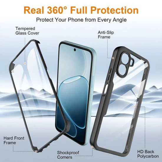 Калъф за Oppo A6x 4G / 5G / A6k 4G - ColorVerse 360 Series + протектор - Techsuit - Син