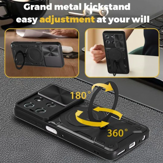 Калъф за Oppo A6x 4G / A6x 5G - CamGuard Pro - Techsuit - Черен