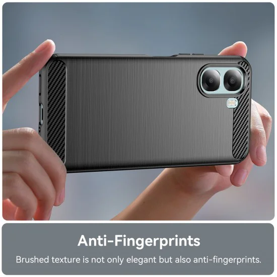 Калъф за Oppo A6x 4G / A6x 5G - Carbon Silicone - Techsuit - Черен