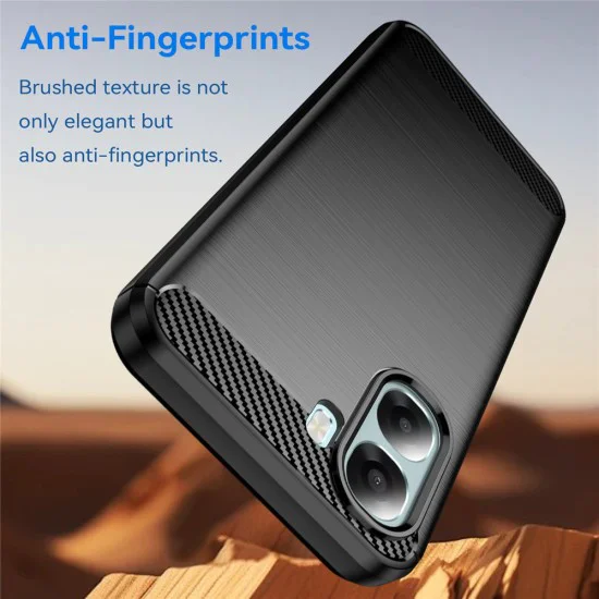Калъф за Oppo A6x 4G / A6x 5G - Carbon Silicone - Techsuit - Черен