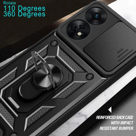 Калъф за Oppo A78 4G - CamShield Series - черен