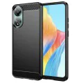 Калъф за Oppo A78 4G - Carbon Silicone - Черен