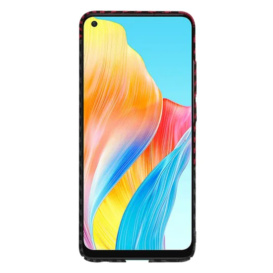Калъф за Oppo A78 4G - Carbonite FiberShell - Red Vortex