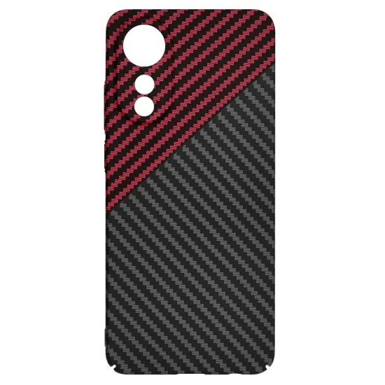 Калъф за Oppo A78 4G - Carbonite FiberShell - Red Vortex