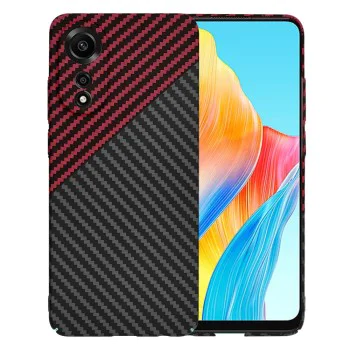 Калъф за Oppo A78 4G - Carbonite FiberShell - Red Vortex