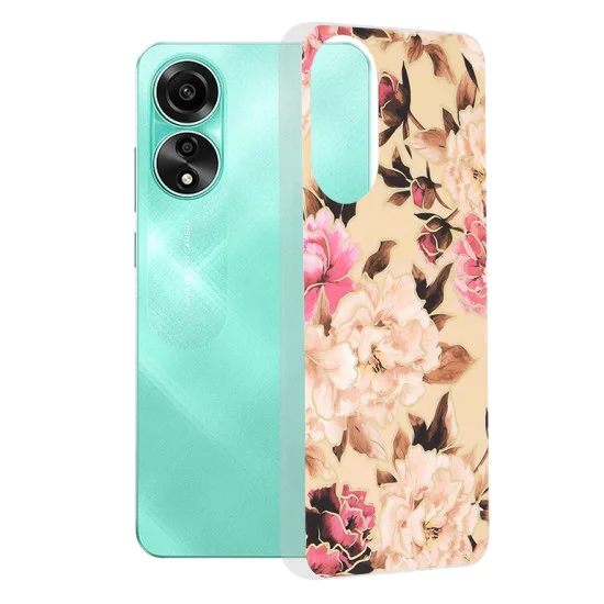 Калъф за Oppo A78 4G - Серия Marble - Mary Berry Nude