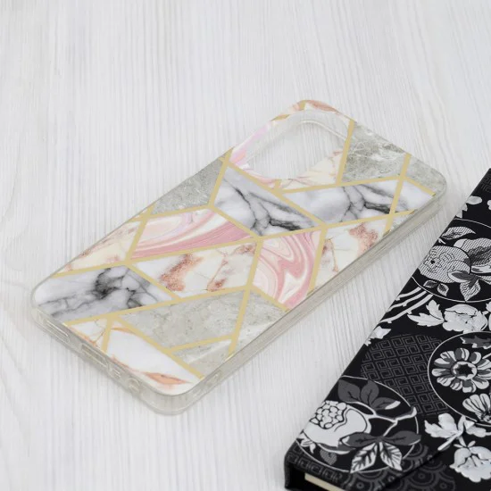 Калъф за Oppo A78 4G - Серия Marble - Pink Hex