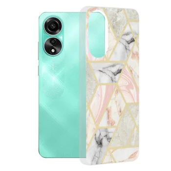 Калъф за Oppo A78 4G - Серия Marble - Pink Hex
