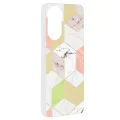 Калъф за Oppo A78 4G - серия Marble - лилав шестостен