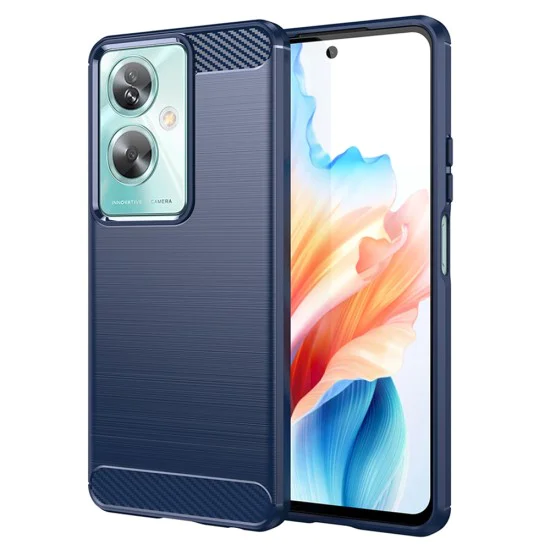 Калъф за Oppo A79 5G / OnePlus Nord N30 SE - Carbon Silicone - Blue