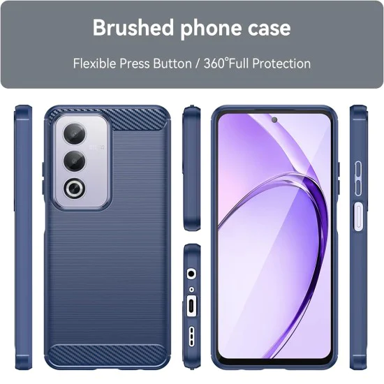 Калъф за Oppo A80 5G - Carbon Silicone - Blue