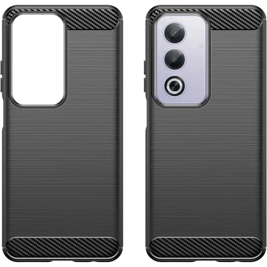Калъф за Oppo A80 5G - Carbon Silicone - Черен