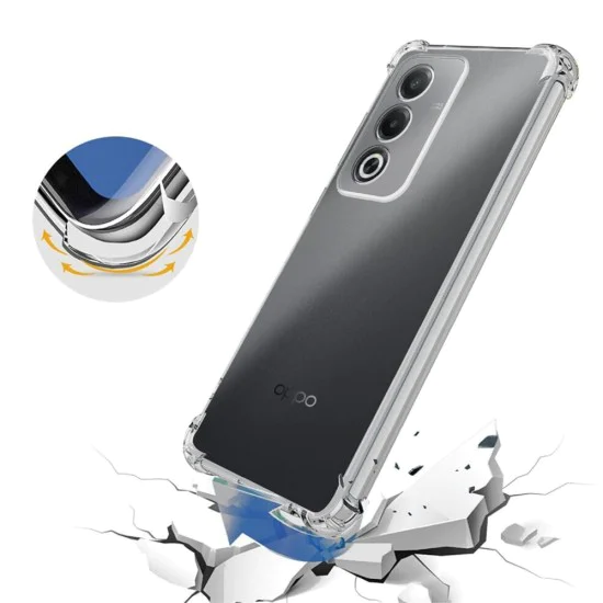 Калъф за Oppo A80 5G - Удароустойчив Clear Clear Silicone - Clear