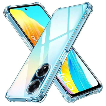 Калъф за Oppo A98 5G - Удароустойчив прозрачен силикон - Прозрачен