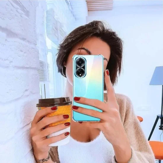 Калъф за Oppo A98 5G - Удароустойчив прозрачен силикон - Прозрачен
