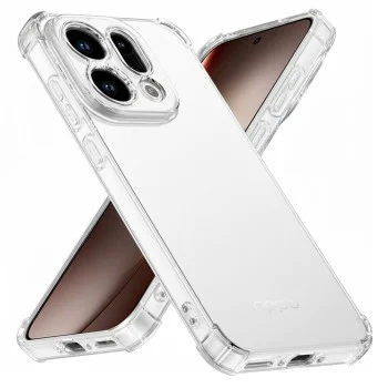 Калъф за Oppo Find X9 – Techsuit Shockproof Clear Silicone – Прозрачен