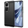 Калъф за Oppo Reno10 - Carbon Silicone - Черен